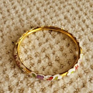 Colorful Floral Bangle Bracelet